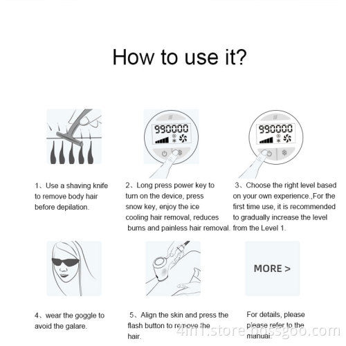 Laser Permanent Painless Portable Epilator IPL Hair Removal